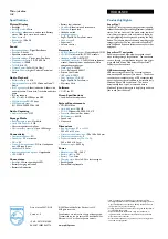 Preview for 2 page of Philips HDD065 Specifications