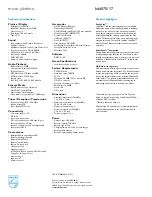 Preview for 2 page of Philips HDD070 Specifications