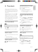 Preview for 21 page of Philips ID965 User Manual