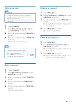 Preview for 19 page of Philips Linea M310R Extended User Documentation