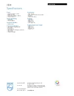 Preview for 3 page of Philips LivingColors 69171/93/PU Specification Sheet