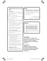 Preview for 2 page of Philips LX8500W User Manual