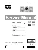 Philips MC-M350 SERIES Service Manual preview