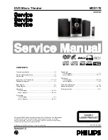 Philips MCD170 Service Manual preview