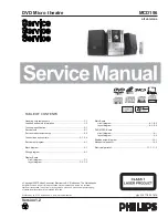 Preview for 1 page of Philips MCD196 Service Manual