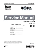 Preview for 1 page of Philips MCD299 Service Manual