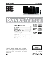 Philips MCM355 Service Manual preview