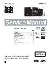 Preview for 1 page of Philips MCM395/12 Service Manual