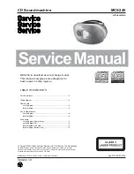 Preview for 1 page of Philips MCS240 Service Manual