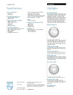 Preview for 2 page of Philips myLiving 40447/60/16 Specification Sheet