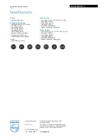 Preview for 2 page of Philips Perfect replacement SRU5107WM Specifications