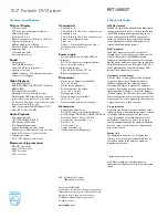 Preview for 2 page of Philips PET1000 Specifications