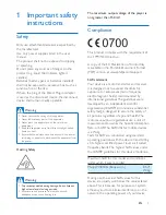 Preview for 5 page of Philips PI4010G User Manual