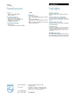 Preview for 2 page of Philips Power Life LR03PB6C Specifications