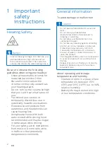 Preview for 4 page of Philips Push SHB3075 User Manual