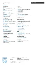 Preview for 2 page of Philips SA3124 Specifications