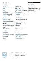 Preview for 2 page of Philips SA9344/00 Specifications