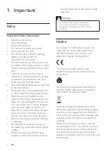 Preview for 3 page of Philips SBT75WHi/93 User Manual