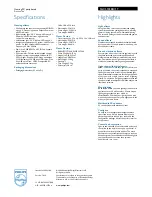 Preview for 2 page of Philips SGC5103BD - amBX 2.1-CH PC Multimedia Speaker Sys Specifications