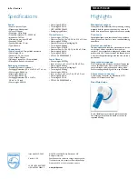 Preview for 2 page of Philips SHE2675BG Specifications