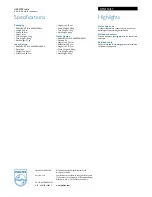 Preview for 2 page of Philips SJM2110 Specification Sheet