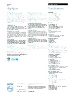 Preview for 2 page of Philips SPC535NC Specifications