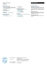 Preview for 2 page of Philips SPM1702SM Specifications