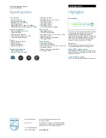 Preview for 2 page of Philips SRP2003WM Specifications