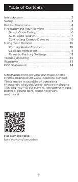 Preview for 2 page of Philips SRP9263C/27 User Manual