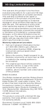 Preview for 13 page of Philips SRP9263C/27 User Manual