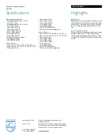 Preview for 2 page of Philips SRU2104S Specification Sheet