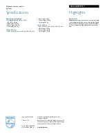 Preview for 2 page of Philips SRU4208 Specifications