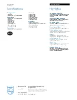 Preview for 2 page of Philips SWV2205W Specifications