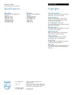 Preview for 2 page of Philips SWV3374 Specifications