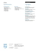 Preview for 2 page of Philips SWV3432W Specification Sheet