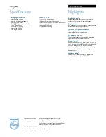 Preview for 2 page of Philips SWV3433W Specification Sheet