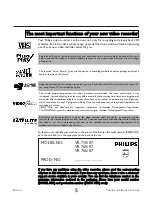 Preview for 5 page of Philips VR 710/07 Operating Instructions Manual