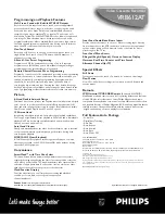 Preview for 2 page of Philips VRB612AT Specifications