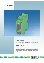 Phoenix Contact SHDSL-PROFIBUS User Manual preview