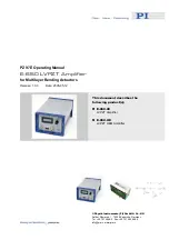 Preview for 1 page of PI E-650 Operating Manual