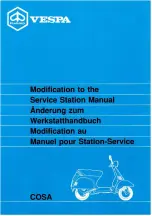 PIAGGIO Vespa Cosa 125 Service Station Manual preview