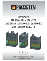 Piazzetta DX-SX SL 10 Installation And Use Manual preview