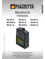 Preview for 1 page of Piazzetta MA 260 SL Instructions For Installation, Use And Maintenance Manual