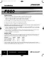 Preview for 6 page of Pico Macom F860 Installation And Operation Manual