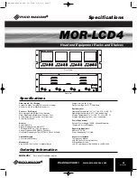 Preview for 5 page of Pico Macom MOR-LCD4 Installation And Operation Manual