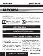 Preview for 2 page of Pico Macom MPCMA Installation And Operation Manual