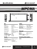 Preview for 5 page of Pico Macom MPCMA Installation And Operation Manual