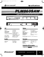 Preview for 5 page of Pico Macom PLM860SAW Installation And Operation Manual