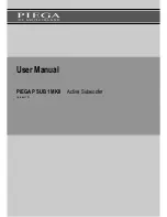 Piega P SUB 1 MKII User Manual preview