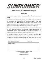 Preview for 20 page of PIHSIANG MACHINERY SUNRUNNER User Manual